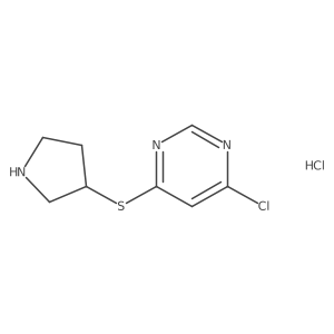(R)-4-chloro-6-(pyrrolidin-3-ylthio)pyrimidine hydrochloride结构式