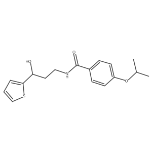 N-(3-hydroxy-3-(thiophen-2-yl)propyl)-4-isopropoxybenzamide结构式