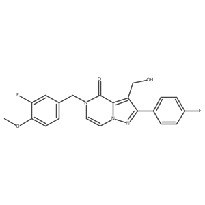 5-(3-fluoro-4-methoxybenzyl)-2-(4-fluorophenyl)-3-(hydroxymethyl)pyrazolo[1,5-a]pyrazin-4(5H)-one Structure