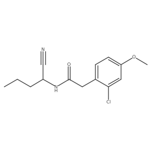 2-(2-Chloro-4-methoxyphenyl)-N-(1-cyanobutyl)acetamide结构式