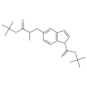 tert-butyl 5-((tert-butoxycarbonyl(methyl)amino)methyl)-1H-pyrrolo[3,2-b]pyridine-1-carboxylate结构式