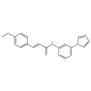 (E)-N-(6-(1H-1,2,4-triazol-1-yl)pyrimidin-4-yl)-3-(4-methoxyphenyl)acrylamide Structure