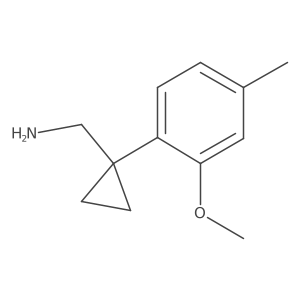 [1-(2-Methoxy-4-methylphenyl)cyclopropyl]methanamine Structure