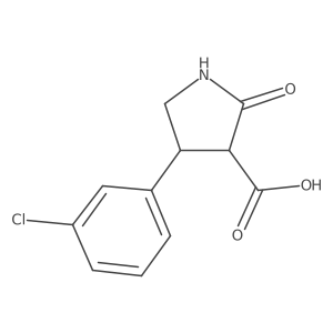 4-(3-Chlorophenyl)-2-oxopyrrolidine-3-carboxylic acid Structure
