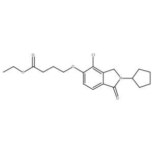 Butanoic acid,4-[(4-chloro-2-cyclopentyl-2,3-dihydro-1-oxo-1h-isoindol-5-yl)oxy]-,ethyl ester结构式