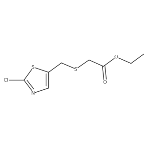 Ethyl 2-([(2-chloro-1,3-thiazol-5-yl)methyl]sulfanyl)acetate Structure