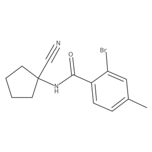 2-Bromo-N-(1-cyanocyclopentyl)-4-methylbenzamide结构式