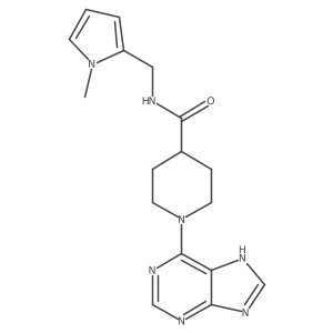 N-[(1-methyl-1H-pyrrol-2-yl)methyl]-1-(9H-purin-6-yl)piperidine-4-carboxamide Structure