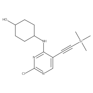 Cyclohexanol, 4-[[2-chloro-5-[2-(trimethylsilyl)ethynyl]-4-pyrimidinyl]amino]-, trans- Structure