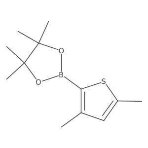2-(3,5-Dimethylthiophen-2-yl)-4,4,5,5-tetramethyl-1,3,2-dioxaborolane结构式