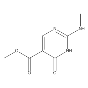 Methyl 2-(methylamino)-6-oxo-1,6-dihydropyrimidine-5-carboxylate结构式