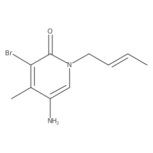5-Amino-3-bromo-1-(but-2-en-1-yl)-4-methyl-1,2-dihydropyridin-2-one结构式