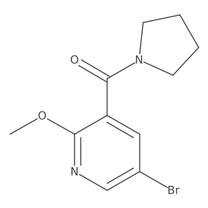 (5-Bromo-2-methoxypyridin-3-yl)(pyrrolidin-1-yl)methanone结构式