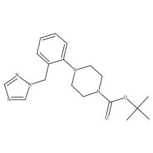 1-Boc-4-(2-[1,2,4]triazol-1-ylmethyl-phenyl)-piperazine Structure