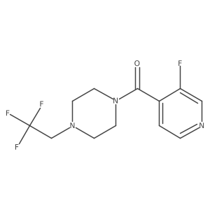 1-(3-Fluoropyridine-4-carbonyl)-4-(2,2,2-trifluoroethyl)piperazine结构式
