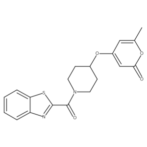 4-((1-(benzo[d]thiazole-2-carbonyl)piperidin-4-yl)oxy)-6-methyl-2H-pyran-2-one Structure
