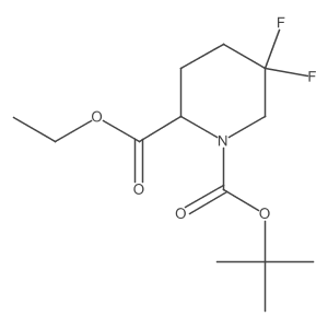 (R)-1-tert-butyl 2-ethyl 5,5-difluoropiperidine-1,2-dicarboxylate Structure