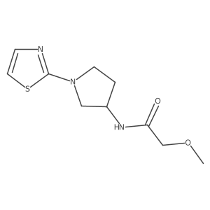 2-methoxy-N-(1-(thiazol-2-yl)pyrrolidin-3-yl)acetamide结构式