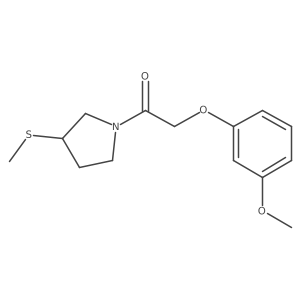 2-(3-Methoxyphenoxy)-1-(3-(methylthio)pyrrolidin-1-yl)ethanone结构式