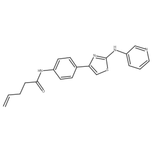 N-(4-(2-(pyridin-3-ylamino)thiazol-4-yl)phenyl)pent-4-enamide Structure