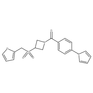 (4-(1H-pyrrol-1-yl)phenyl)(3-((furan-2-ylmethyl)sulfonyl)azetidin-1-yl)methanone结构式