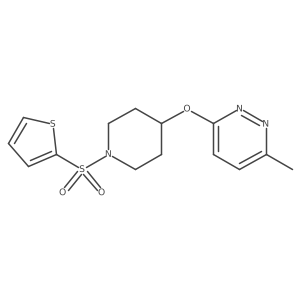 3-Methyl-6-((1-(thiophen-2-ylsulfonyl)piperidin-4-yl)oxy)pyridazine结构式