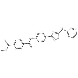 Methyl 4-((4-(2-(pyridin-3-ylamino)thiazol-4-yl)phenyl)carbamoyl)benzoate Structure