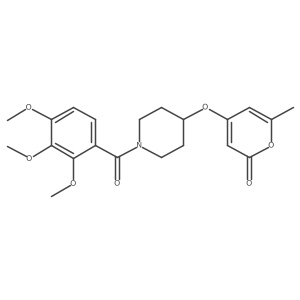 6-methyl-4-((1-(2,3,4-trimethoxybenzoyl)piperidin-4-yl)oxy)-2H-pyran-2-one结构式