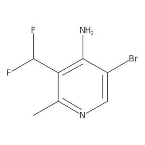 5-Bromo-3-(difluoromethyl)-2-methylpyridin-4-amine结构式
