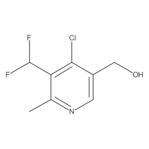 (4-Chloro-5-(difluoromethyl)-6-methylpyridin-3-yl)methanol Structure
