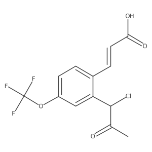2-(1-Chloro-2-oxopropyl)-4-(trifluoromethoxy)cinnamic acid Structure