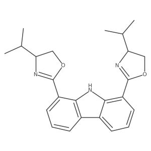 1,8-Bis((R)-4-isopropyl-4,5-dihydrooxazol-2-yl)-9H-carbazole Structure