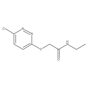 2-[(6-Chloro-3-pyridazinyl)thio]-N-ethylacetamide结构式