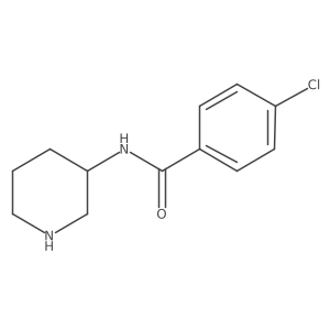 4-chloro-N-(piperidin-3-yl)benzamide结构式