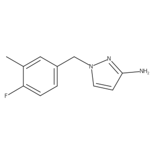 1-[(4-Fluoro-3-methylphenyl)methyl]-1H-pyrazol-3-amine结构式