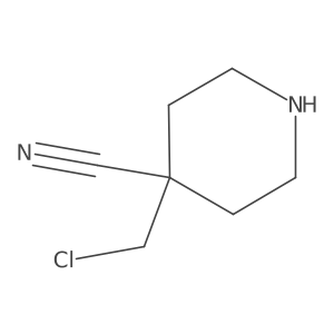4-(Chloromethyl)piperidine-4-carbonitrile结构式