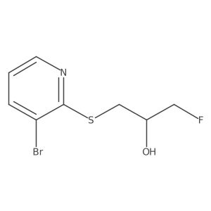 1-[(3-Bromopyridin-2-yl)sulfanyl]-3-fluoropropan-2-ol结构式