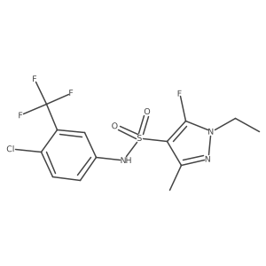 N-(4-Chloro-3-(trifluoromethyl)phenyl)-1-ethyl-5-fluoro-3-methyl-1H-pyrazole-4-sulfonamide结构式