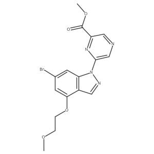Methyl 6-(4-(2-methoxyethoxy)-6-bromo-1h-indazol-1-yl)pyrazine-2-carboxylate Structure