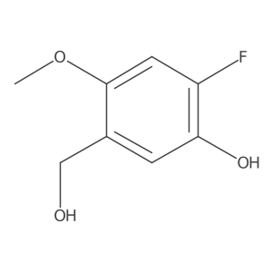 2-Fluoro-5-(hydroxymethyl)-4-methoxyphenol Structure