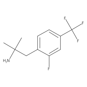 1-[2-Fluoro-4-(trifluoromethyl)phenyl]-2-methylpropan-2-amine结构式