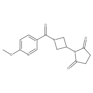 1-(1-(6-Methoxynicotinoyl)azetidin-3-yl)pyrrolidine-2,5-dione Structure