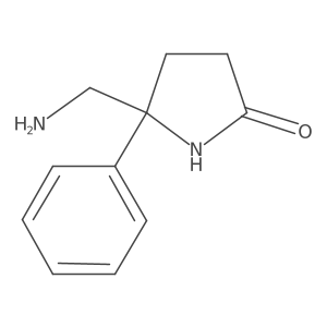 5-(Aminomethyl)-5-phenylpyrrolidin-2-one结构式