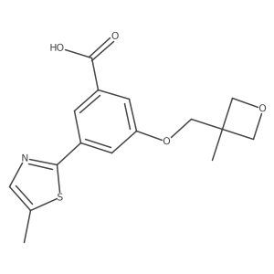3-[(3-Methyl-3-oxetanyl)methoxy]-5-(5-methyl-2-thiazolyl)benzoic acid结构式