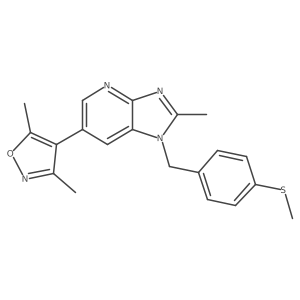 6-(3,5-Dimethyl-4-isoxazolyl)-2-methyl-1-[[4-(methylthio)phenyl]methyl]-1H-imidazo[4,5-b]pyridine Structure