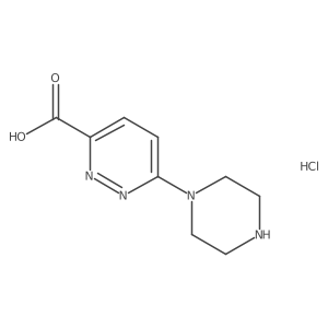 6-(Piperazin-1-yl)pyridazine-3-carboxylic acid hydrochloride Structure