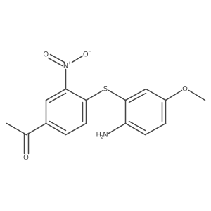 1-[4-[(2-Amino-5-methoxyphenyl)thio]-3-nitrophenyl]ethanone Structure