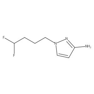 1-(4,4-difluorobutyl)-1H-pyrazol-3-amine结构式