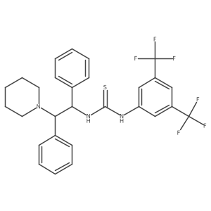 1-(3,5-Bis(trifluoromethyl)phenyl)-3-((1R,2R)-1,2-diphenyl-2-(piperidin-1-yl)ethyl)thiourea Structure