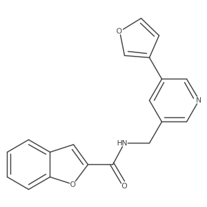 N-((5-(furan-3-yl)pyridin-3-yl)methyl)benzofuran-2-carboxamide结构式